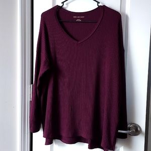American Eagle long sleeve top/sweater purple high/low medium